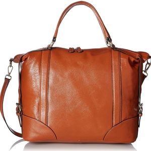 Donna Bella Design Vivian Leather Shoulder Bag Brown